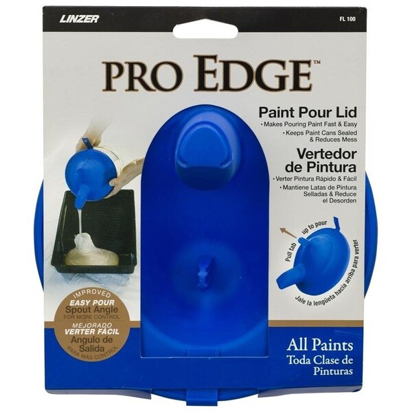 Linzer Pro Edge Paint Pour Lid, Plastic, Blue FL100 Zoro